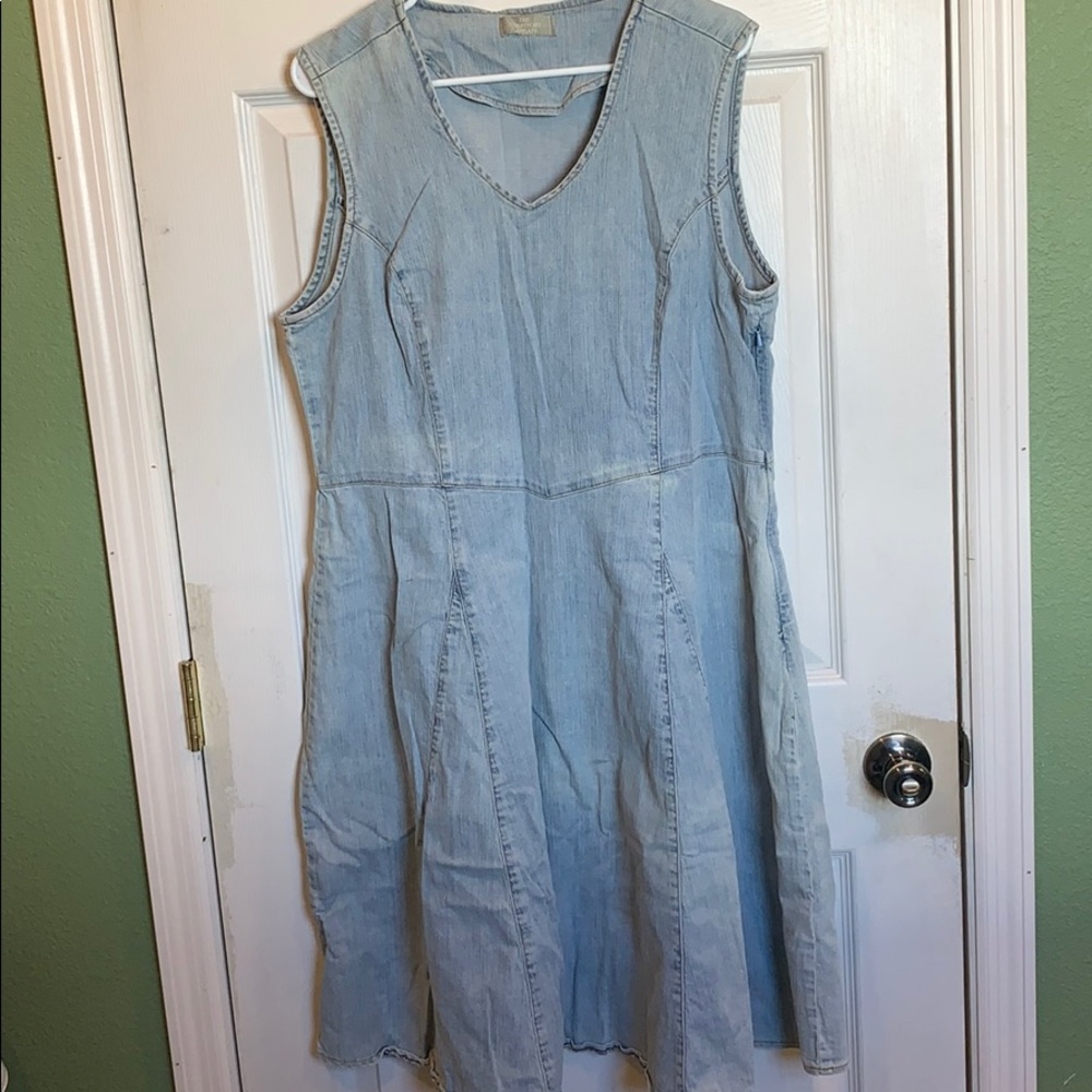 Knee length jean dress